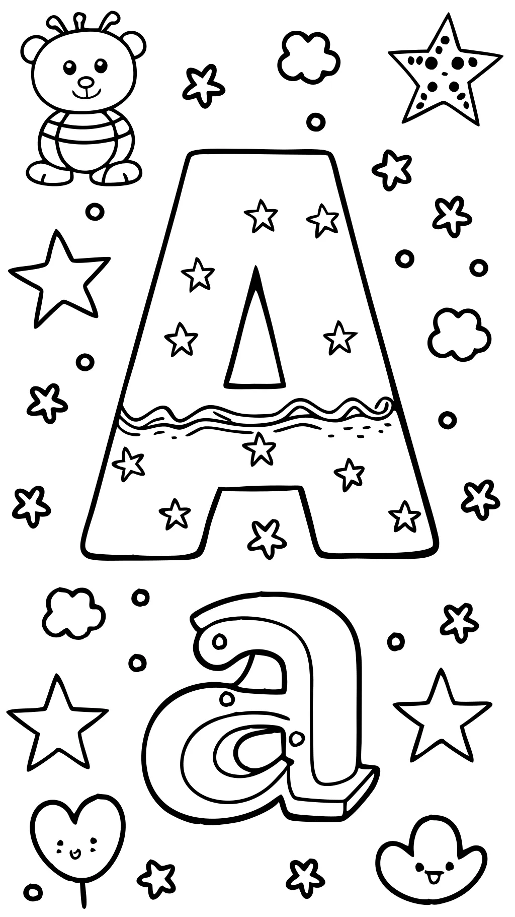 coloriages des lettres d’alphabet